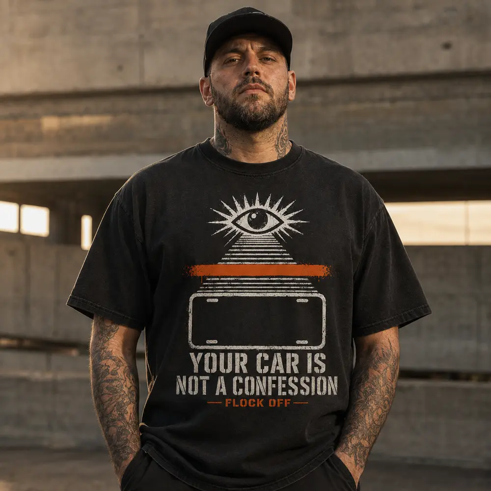 Not A Confession heavyweight tee worn by a model