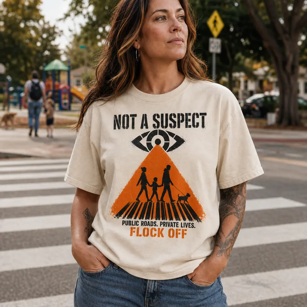 Not A Suspect Family Tee shown as a Heavyweight T-Shirt