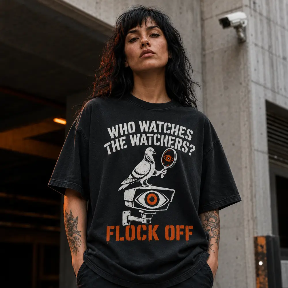 Who Watches The Watchers Tee shown as a Heavyweight T-Shirt